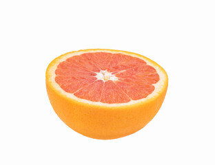 healthy food. sliced grapefruit isolated on white background.