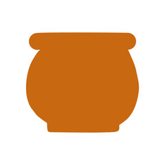 Ceramic pot icon elements illustration