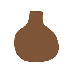 Abstract ceramic vase icon elements illustration. Trendy Minimalist shapes collage for design in an ecological style.