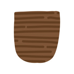 Brown Potted plant with texture icon elements illustration