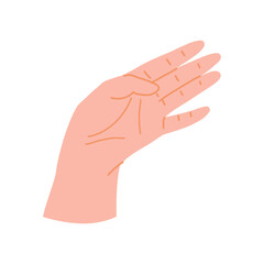 Hand gesture organic style icon illustration element