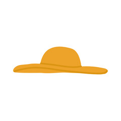 Beautiful straw hat icon elements illustration