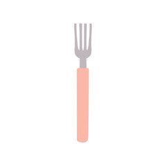 Pink fork kitchen icon elements illustration