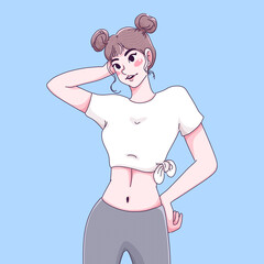 Healthy girl illustration 