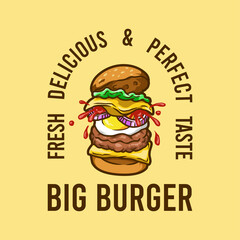 burger big meat hamburger fast food