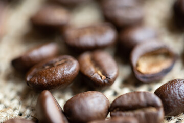coffee beans close up