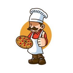 pizza chef italian kitchen baker
