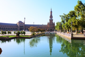 Fototapeta na wymiar Sevilla Plaza de España