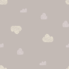 Seamless childish pattern with cloud. Seamless pattern for fabric, paper, wrapping and other