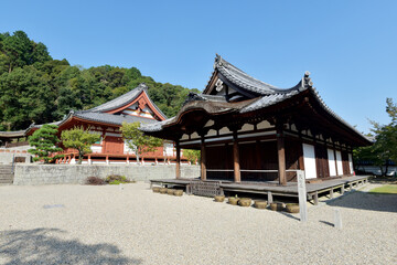 Naklejka premium 天野山金剛寺 食堂と金堂 大阪府河内長野市