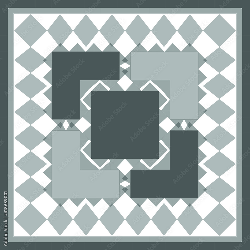 Poster simple abstract pattern for scarf design