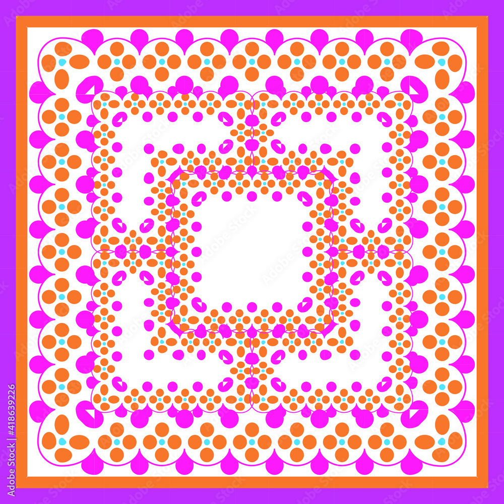 Poster simple abstract pattern for scarf design