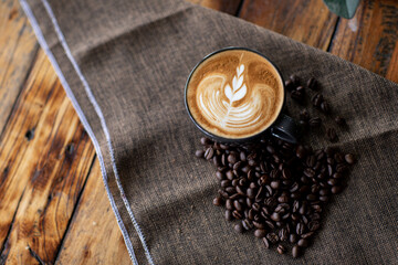 Background of Rest and enjoy coffee at a coffee shop.
