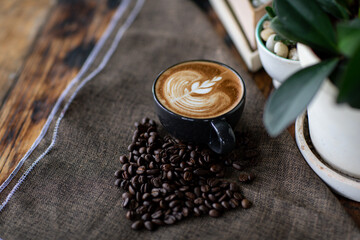 Background of Rest and enjoy coffee at a coffee shop.
