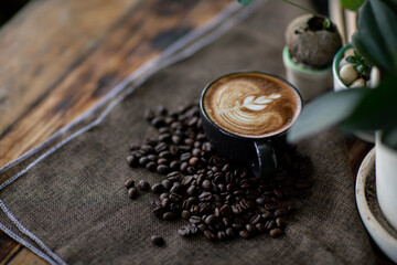 Background of Rest and enjoy coffee at a coffee shop.
