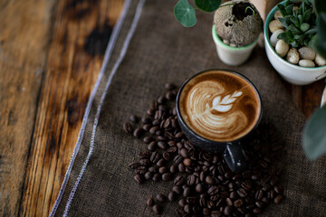 Background of Rest and enjoy coffee at a coffee shop.

