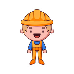 Webbuilder cartoon doodle hand drawn concept vector kawaii illustration