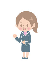 会社員の女性ポーズ＿案内