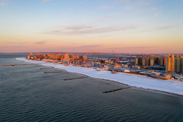 Snow Covered Beach