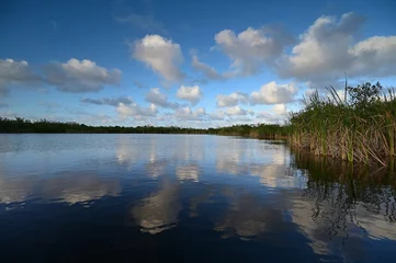 Foto op Canvas Nine Mile Pond afternoon cloudscape and reflections in Everglades National Park, Florida in winter. © Francisco