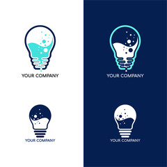 idea logo icon design vector lamp template