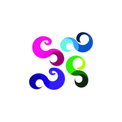 tribal letter icon vector design logo template