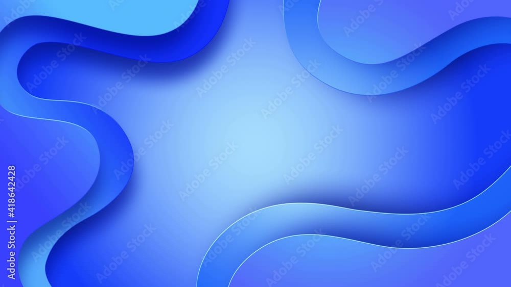 Poster liquid morphig wave shapes elegant clean background, copy space, seamless loop computer generated gr