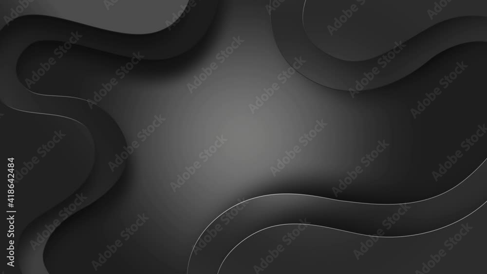 Poster liquid morphig wave shapes elegant clean background, copy space, seamless loop computer generated gr