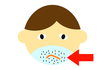 男性の青髭　ベクターイラスト