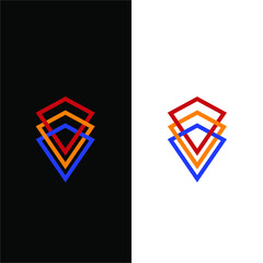 media, multimedia design logo vector icon template