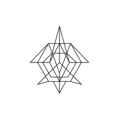 geometric symbol icon design logo vector template