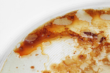 Dirty palm oil after cooking in pot