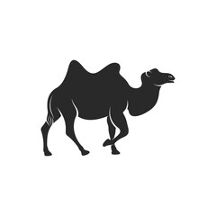Camel vector illustration design, silhouette camel with black colour