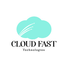 Cloud Fast Technologies, A unique technology related logo for computing and communicating companies.