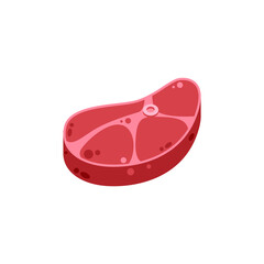 Delicious cut of meat vector illustration,  cut of meat flat icon