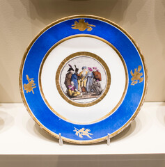 Obraz premium Series of plates with caricatures; allegorical and literary scenes era