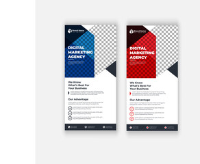 Modern, creative, clean, professional & business dl flyer & rack card template design