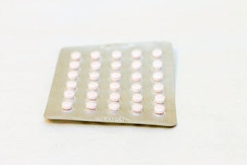 Pack of pills isolated on the white