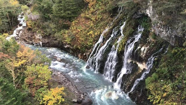 秋の美瑛白金〜白ひげの滝