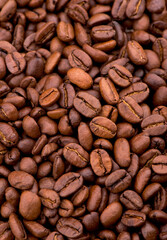 fried bright with smoky grains, coffee beans background