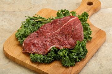 Raw beef steak for grill