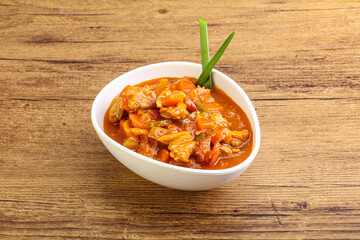 Meat goulash with vegetables