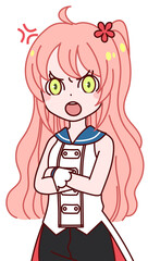 女の子 萌え系 Vチューバー 怒る