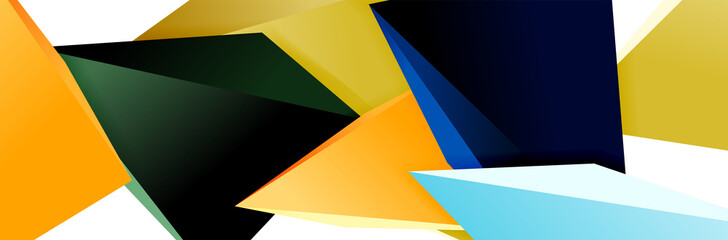 Triangle mosaic abstract background, 3d triangular low poly shapes. Geometric vector illustration for covers, banners, flyers and posters and other