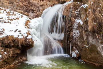 Frozen Waterfall, sights of Kislovodsk
