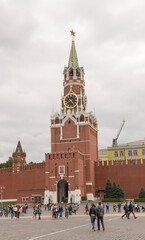  Citizens walk on Red Square