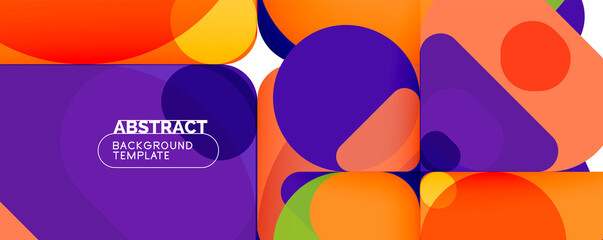 Modern geometric round shapes and dynamic lines, abstract background. Vector illustration for placards, brochures, posters and banners