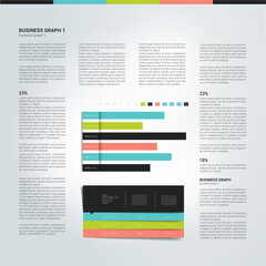 Brochure, Booklet page, text layout. Magazine layout for infographics. Web template.