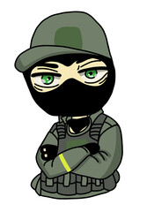 game print in cartoon style