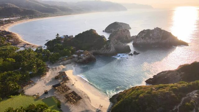 Aeralview playa Maruata, Michoacan, Mexico